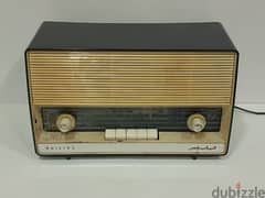 راديو فيليبس لمبات قديم شغال وبحالة ممتازة