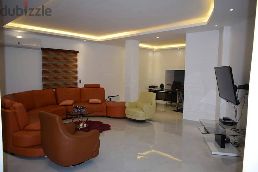 دوبلكس فاخر مفروش بحمام سباحة بالتجمع Luxury Duplex Rent 54,000 & Poo 9
