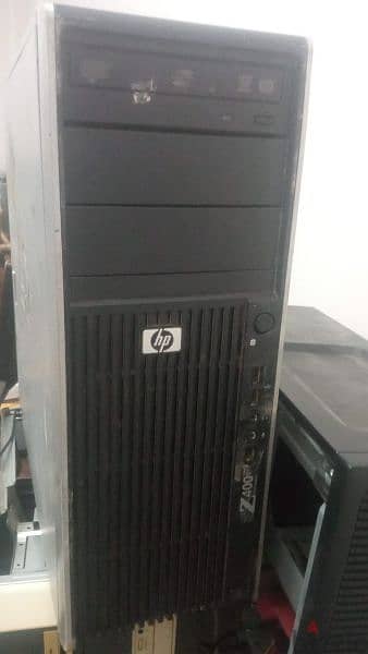 كومبيوتر hpوشاشه hp1740كيسه z400 1