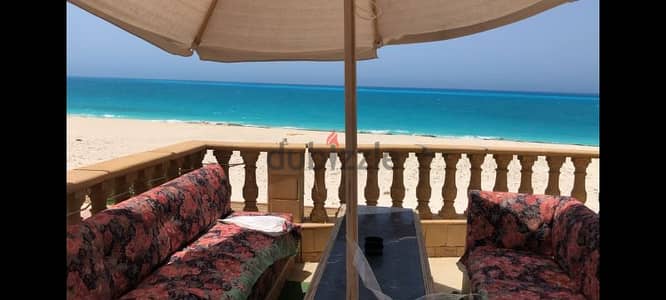 شاليه أول صف بحر غرفتين ٥ سراير مكيف قرية اللوتس الكيلو ٩١