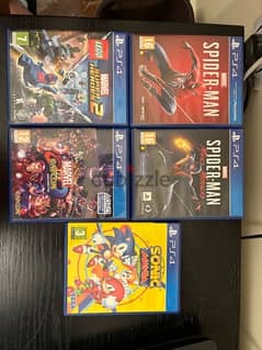 5 CDs PS4 games