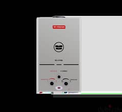سخان غاز فريش - 10لتر - فضي Fresh Gas Water Heater - 10L, SPA - Silve