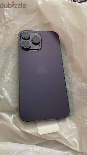 iphone 14 pro max 256g-dul sim- deep purple like new guarantee to 22-9 2