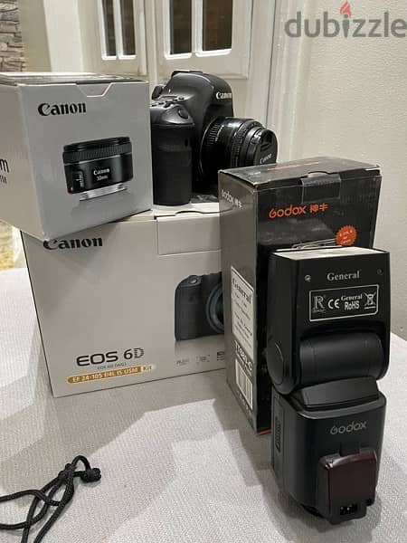 Canon 6D + Canon lens 50 mm 1.8 + Godox flashlight  ( shutter 40000 ) 4