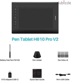 Huion H610 pro V2 drawing tablet