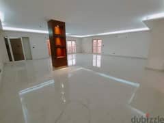 Apartment owned by lovers of large areas, 300 square meters, Al-Rehab City 2, fully special finishes, wide garden view  Fourth floor (elevator)  The a