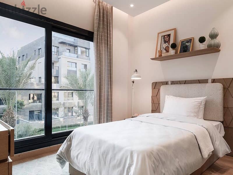 شقة115م+جاردن للبيع متشطبة بالكامل في التجمع الخامس جولدن سكوير تريو جاردنزFinished Apartment 115m+G for sale in new cairo Golden Square Trio Gardens 11