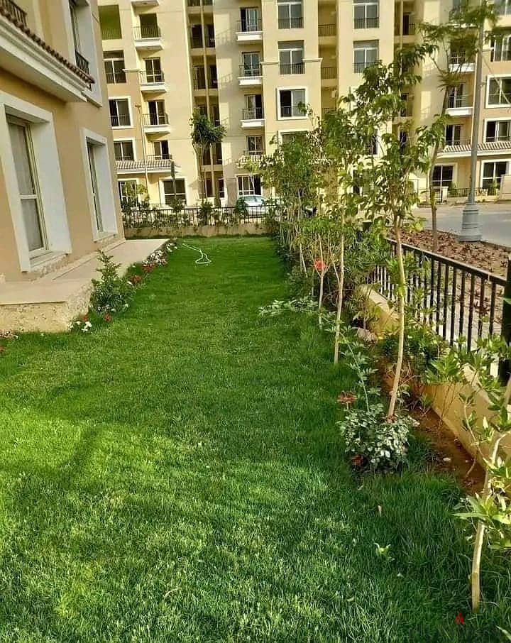 3room apartment with garden 220 meters for sale in the best location in Sarai Compound next to New Cairo City 2