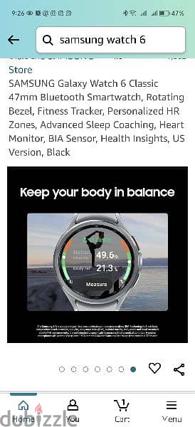 Samsung 6 watch newest model 47 6