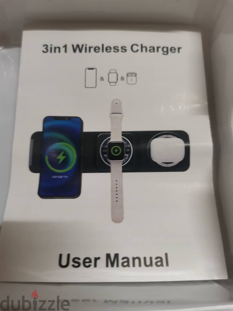 Triple Wireless Charger 3 in 1 with Cable 4