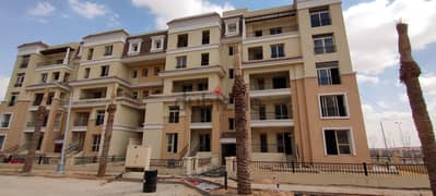 130 sqm apartment with 207 sqm garden at a price of 7,415,000 in installments over 8 years without interest in Sarai Compound, New Cairo 0