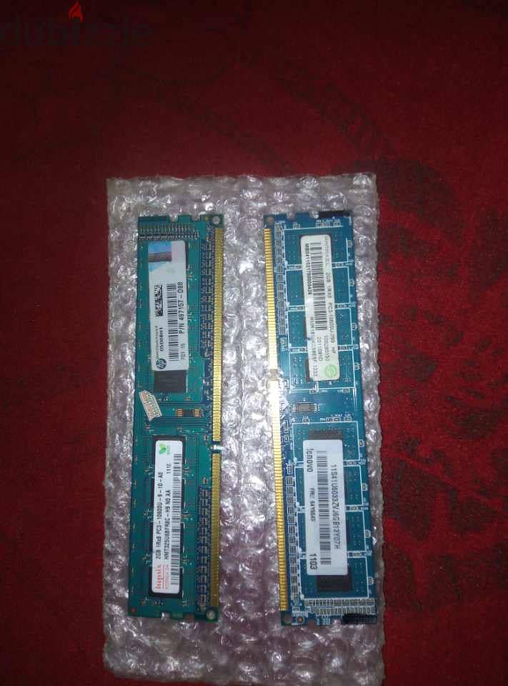 4 جيجا رامات DDR3 2x2 زي الجديدة 10600 0