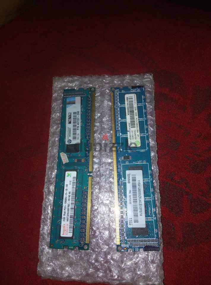 4 جيجا رامات DDR3 2x2 زي الجديدة 10600 2