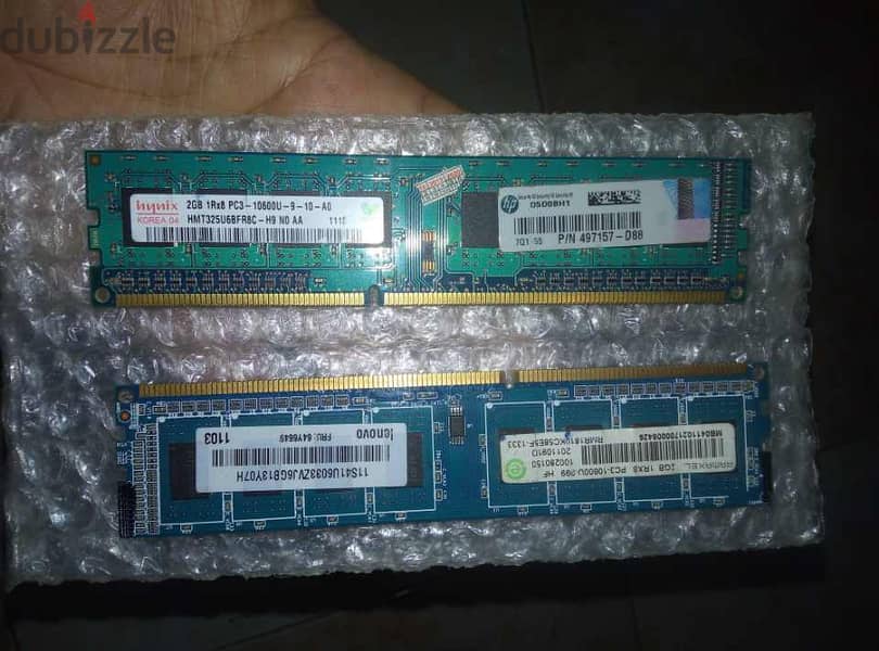 4 جيجا رامات DDR3 2x2 زي الجديدة 10600 3
