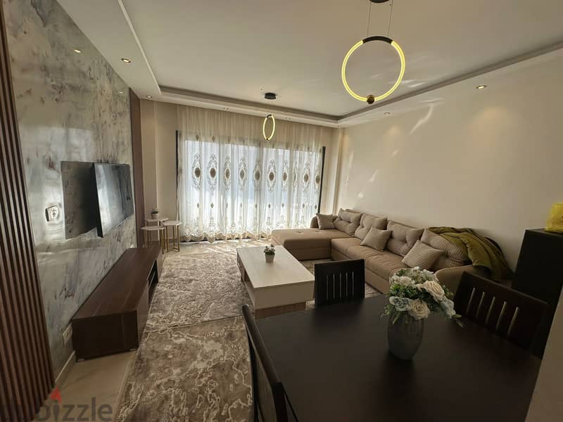 Furnished apartment for rent in Madinaty, 107 meters, in the newest phase of Modern Madinaty 1