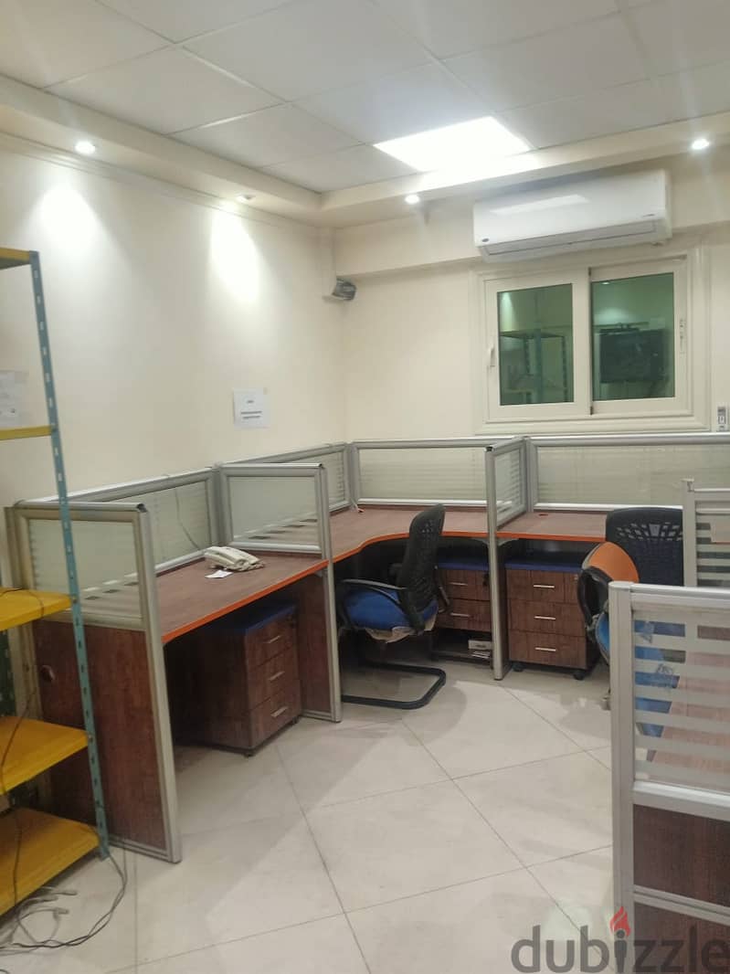 مكتب مفروش 300 م للايجار في مدينة نصر علي شارع رئيسي Nasr city 11
