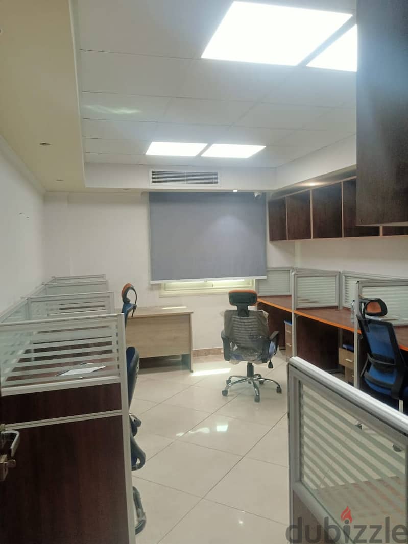 مكتب مفروش 300 م للايجار في مدينة نصر علي شارع رئيسي Nasr city 14