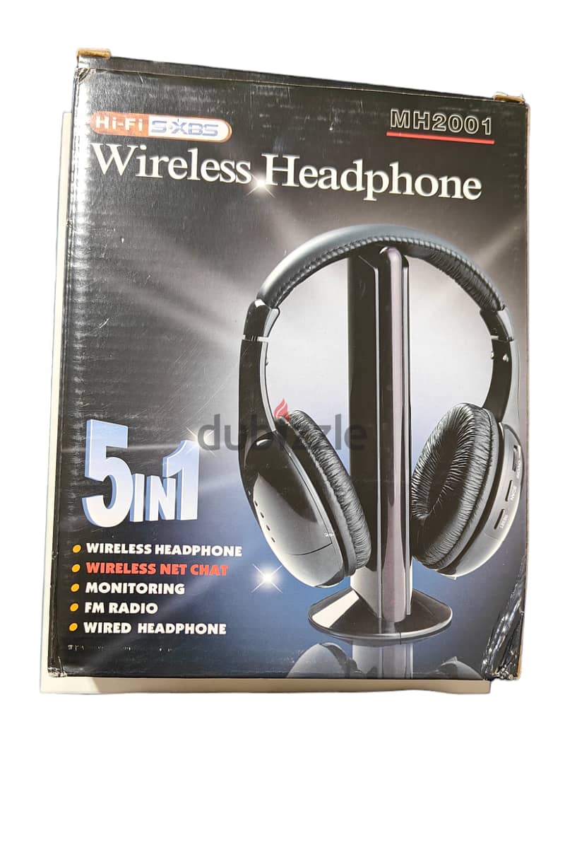 5 In 1 Wireless Headset - سماعة اذن لاسلكية للالعاب او التلفاز 5 في 1 1