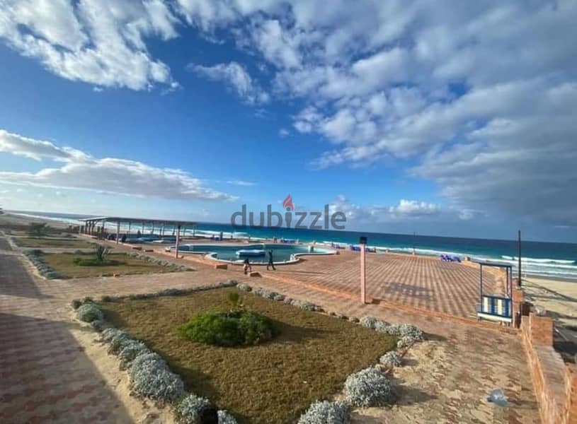 With a 20% discount, a chalet with immediate receipt, finished, on the sea, in the village of La Vista Ras El Hekma North Coast , installments 16