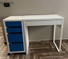 Ikea desk with drawers and chair