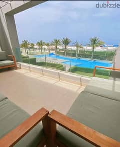 ready to move - chalet for sale in la vista ras el hikma ,north coast , sea view &lagoon (3BR) with installments , fully finished high quality