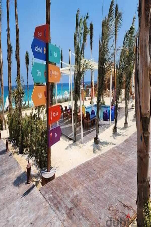 In Ras El Hekma area, duplex with garden, 128 square meters, for sale, in installments, on Cali Coast, North Coast 9