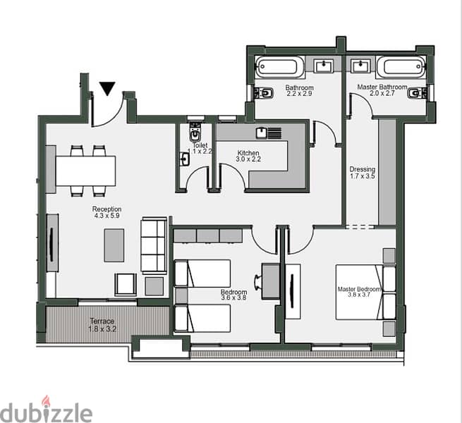 2 bedroom apartment in Bloomfields Mustaqbal City 1