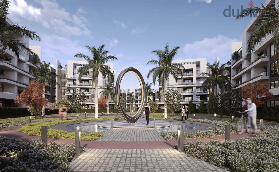 With installments up to 10 years, an apartment for sale in the most Prime location in the Fifth Settlement - PALM ISLAND 1