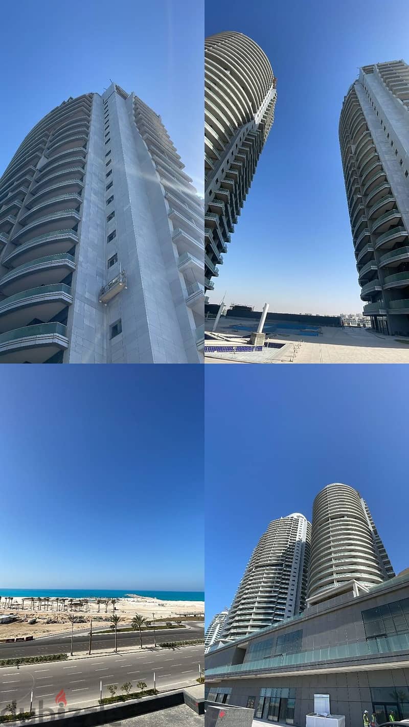 شقة 347م للبيع ابراج العالمين علي البحر مباشرا كاملة التشطيب تقسيط Apartment 347m For sale direct on Alamein towers fully finished 7