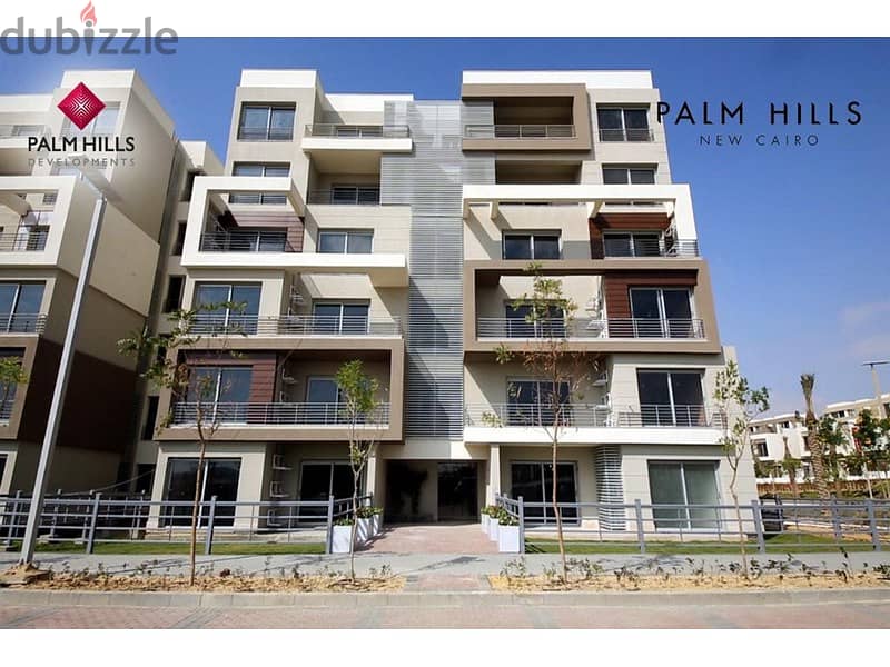 Apartment for sale, ready to move , in Palm Hills, in the heart of Golden Square, with a 10% down payment, installments over 8 years, Fifth Settlem 1