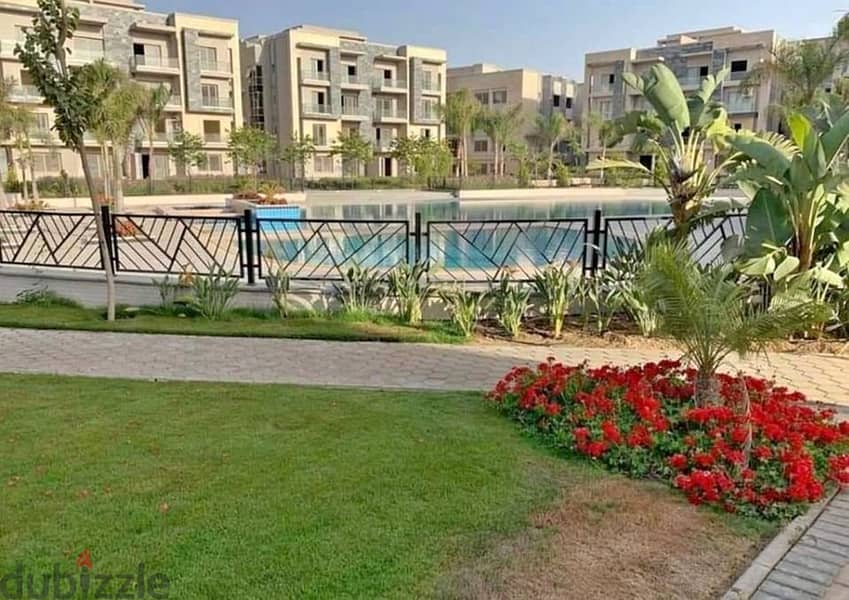 Apartment for sale with garden in Trio Gardens Compound in Golden Square, New Cairo 3