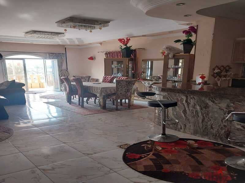 A luxurious, furnished apartment for rent in the First Settlement, Banafseg Villas 5 0