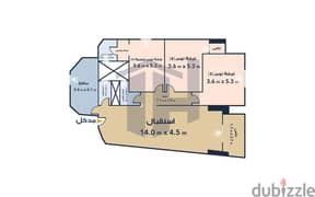 Apartment for rent, 191 m, Smouha (branched from Mostafa Kamel St. )