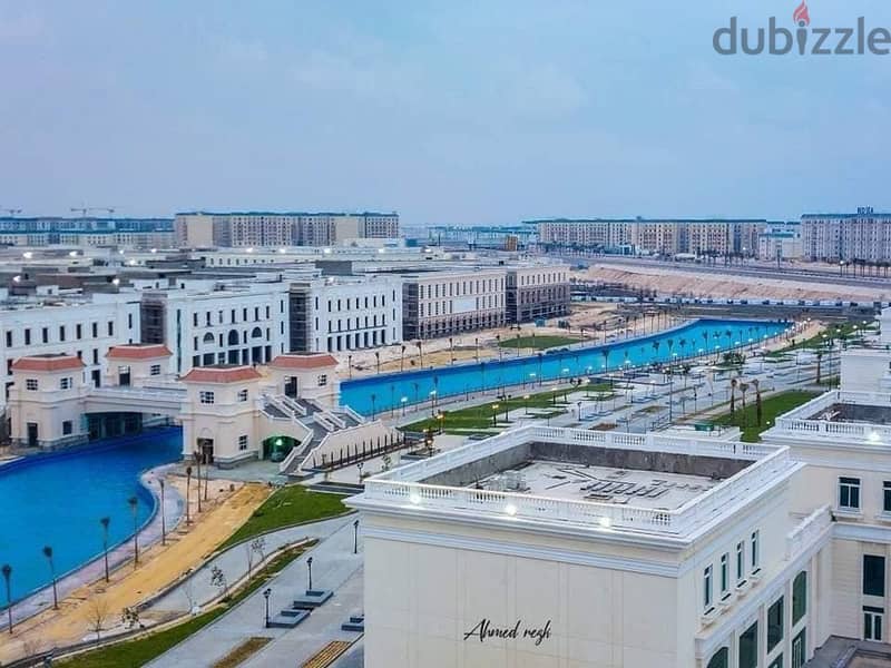 For sale, 131 sqm apartment, finished, ready for delivery, in Lower Egypt, with a panoramic view on the lagoon, the Latin Quarter, New Alamein 1