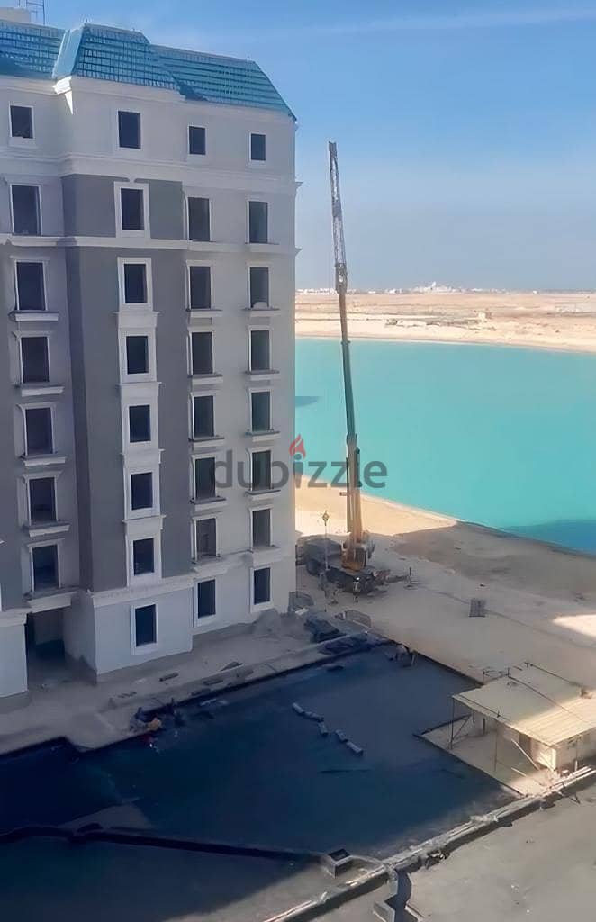 For sale, 131 sqm apartment, finished, ready for delivery, in Lower Egypt, with a panoramic view on the lagoon, the Latin Quarter, New Alamein 3
