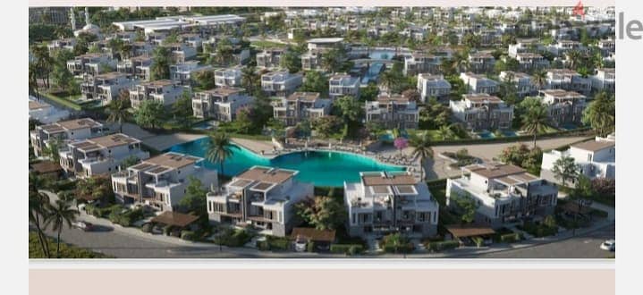 Live now in Dunes Sheikh Zayed in installments over 8 years and own a corner villa with a swimming pool and a lagoon view 8