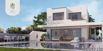 4 BR Villa with Private Garden directly on the Sea, Fully Finished, at the opening price in PLAGE Sidi Abd El Rahman, North Coast