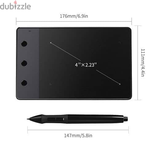 جرافيك تابلت هايون H420 وقلمين اضافيين Huion H420 Graphic Tablet 3