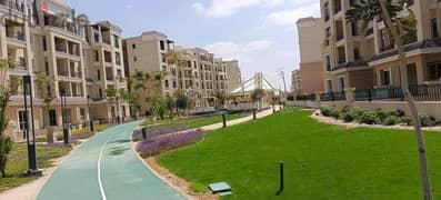 Apartment for sale, very special location, first piece in Mostakbal City, located on the Suez Road, Saray Compound