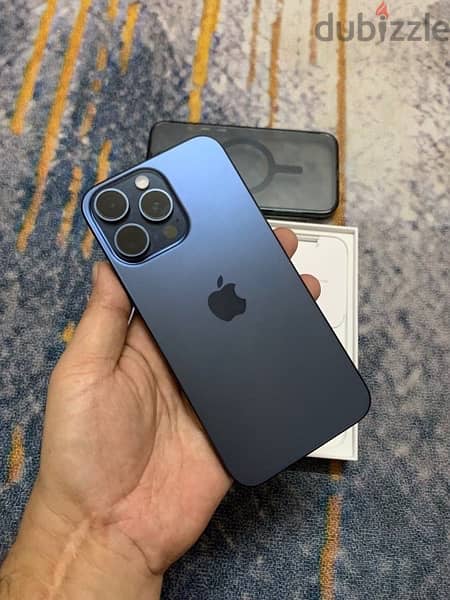 iPhone 15 Pro Max 256 Blue - ايفون ١٥ برو ماكس ٢٥٦ ازرق 0