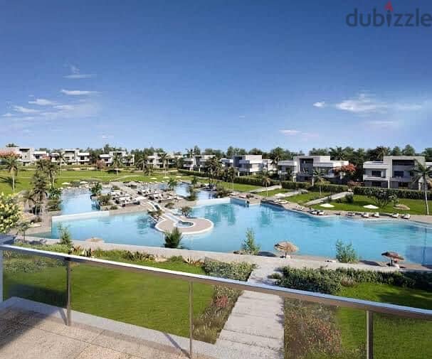 With the lowest down payment and installments dublex for sale 192 m direct on Lagoon View Landscape in Gaia Compound North Coast 8