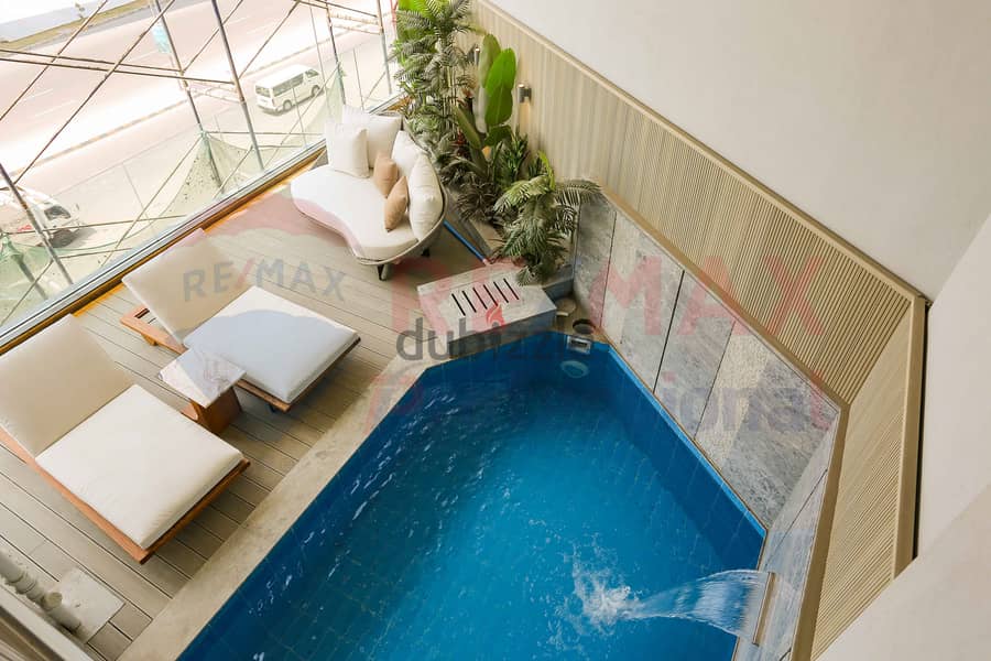 For the first time in Smouha, a duplex with a private swimming pool 0