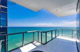 شالية بنوراما سي فيو من كل الغرف متشطب بالتكيفات بمقدم 800 الف فقط  -Panorama Sea view chalet (all rooms seaview) finished + AC'S Alamien Towers