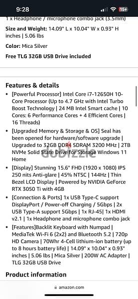 BRAND NEW HP VICTUS 2TB 32GBRAM 12650H 3050TI 144HZ 16IN GAMING LAPTOP 1