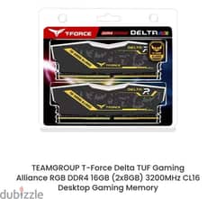 T. Delta (2x8) 16GB DDR4 Ram KIT RGB 3200mhz