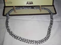 Iced out platinum silver chain necklace