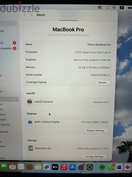 Macbook pro 2020 4