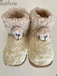 Cute sheep wool slippers