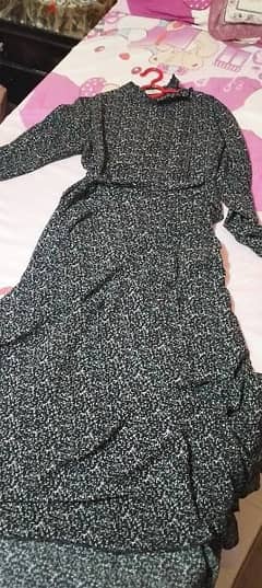 فستان قماشته شيفون كورشيه استعمال خفيف يلبس لحد 90كيلو 0