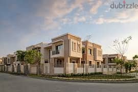 Quatro Villa in Origami Golf "View Landscape" in Taj City New Cairo Compound, 5% down payment Delivery 4 years and  Installments up to 8 years
